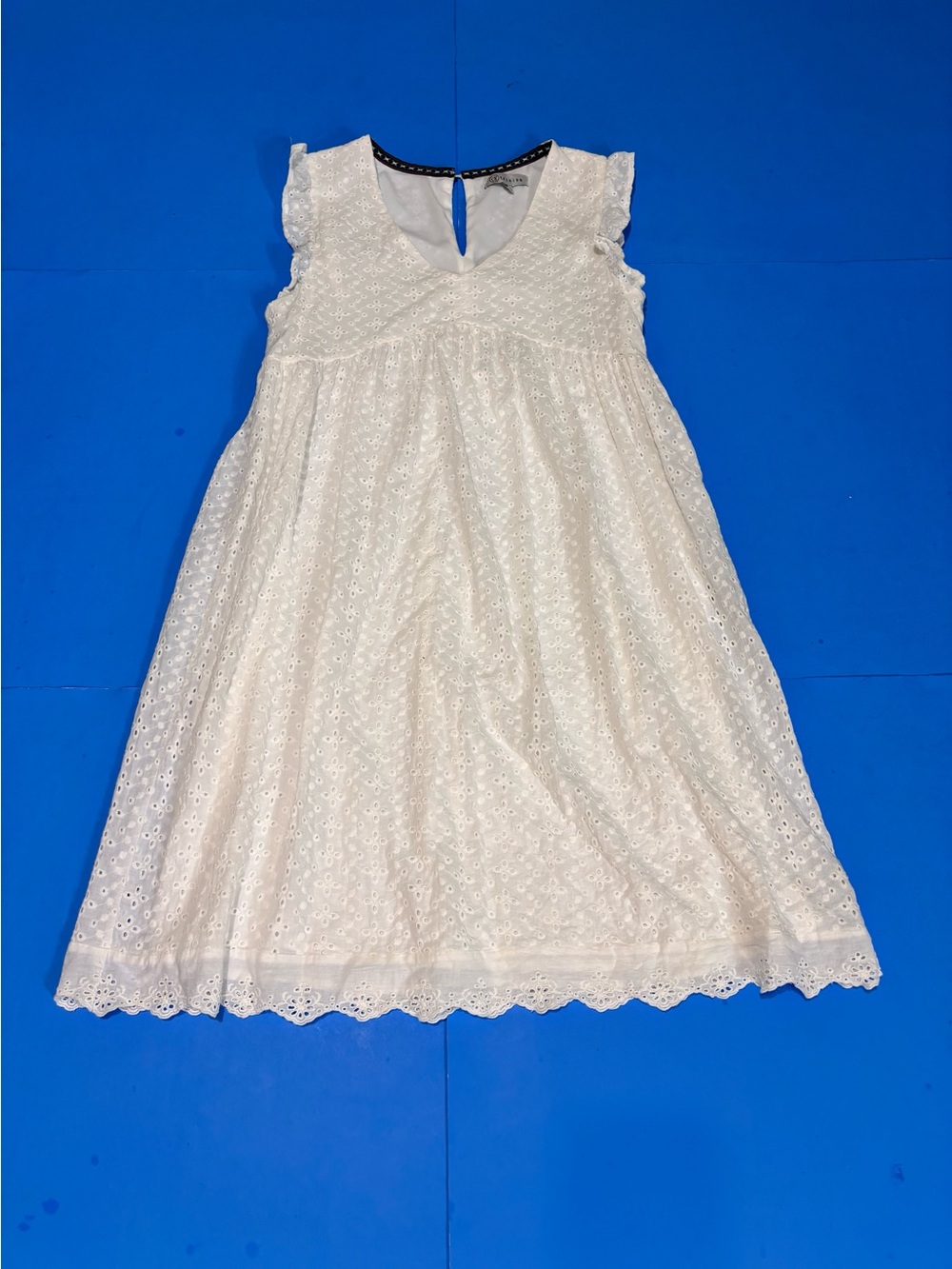 Cy Fashion White Eyelet Lace Dress - Classic Summer Style